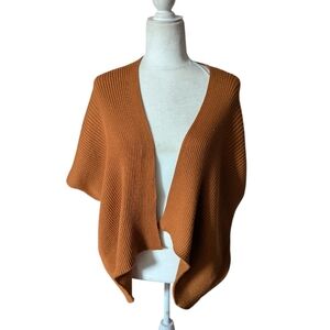 Save the Ocean Apparel Sustainable Knit Cardigan Shrug  Rusty Orange OS